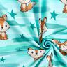 Cotton Jersey Fox with stripes | Glitzerpüppi – aqua blue/peach orange,  thumbnail number 3