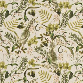 Decor Fabric Half Panama wild plants – natural, 
