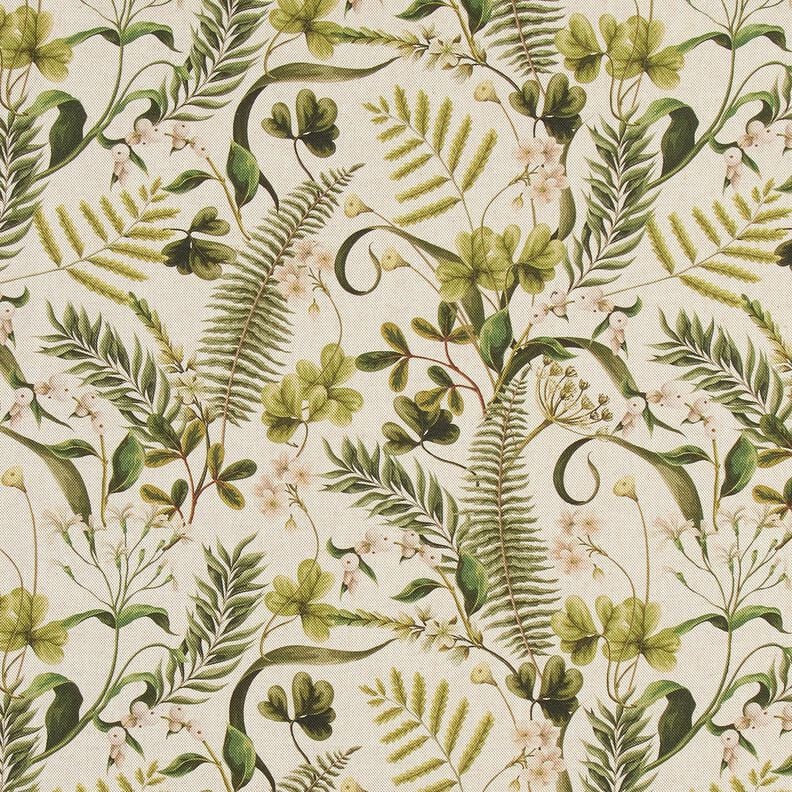 Decor Fabric Half Panama wild plants – natural,  image number 1