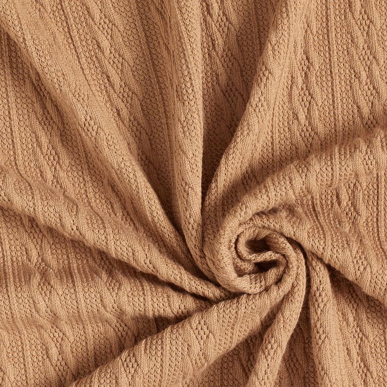Knit Fabric Cable-knit print – fawn,  image number 3
