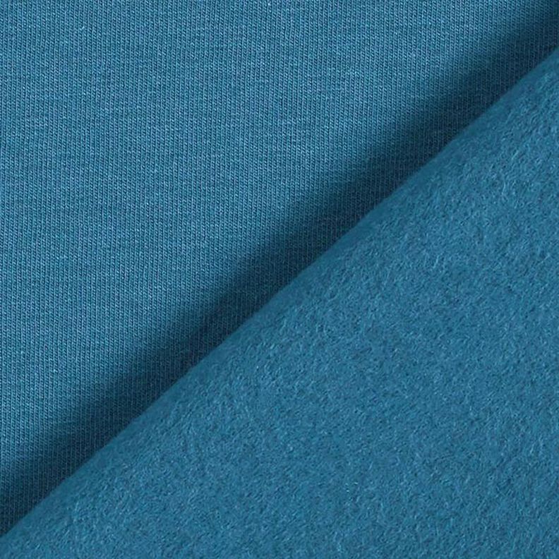 Light Cotton Sweatshirt Fabric Plain – light petrol,  image number 5