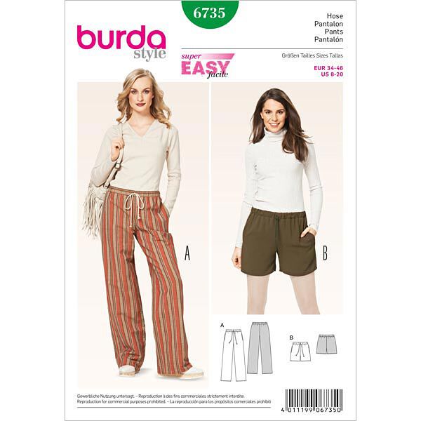 Trousers, Burda 6735,  image number 1