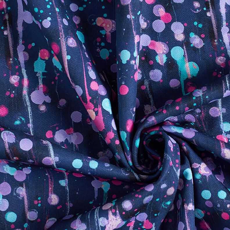 Softshell dripping blobs Digital Print – navy blue/intense pink,  image number 4