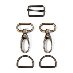 Bag Accessories Set [ 5-Pieces | 25 mm] – antique gold, 