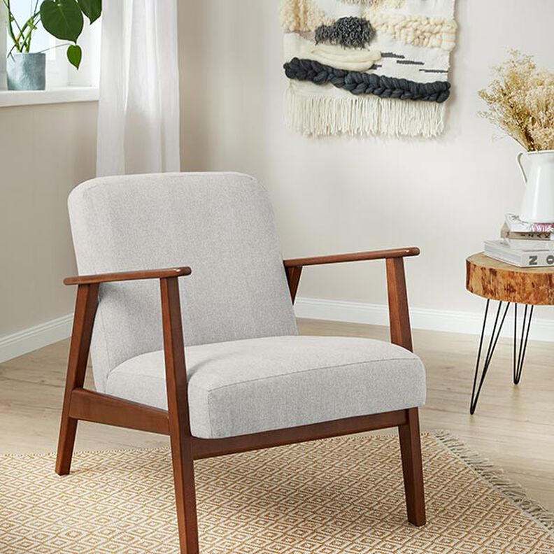 Fine melange upholstery fabric – silk grey,  image number 5