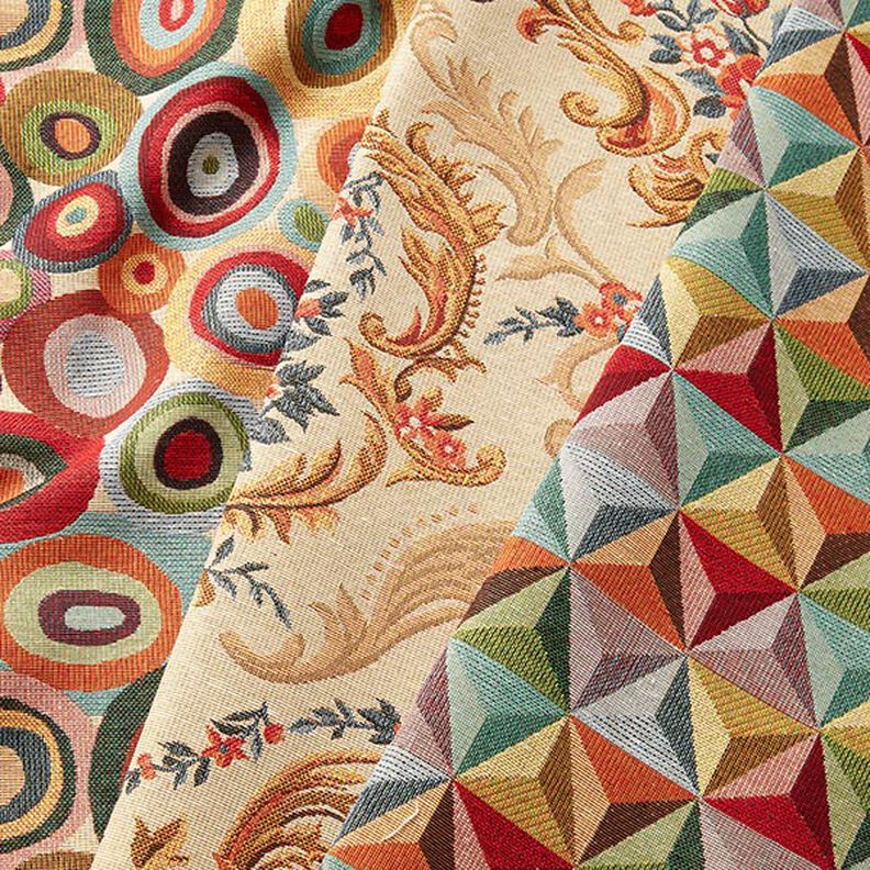 Decor Fabric Tapestry Fabric Prisma – carmine/light blue, image number 5