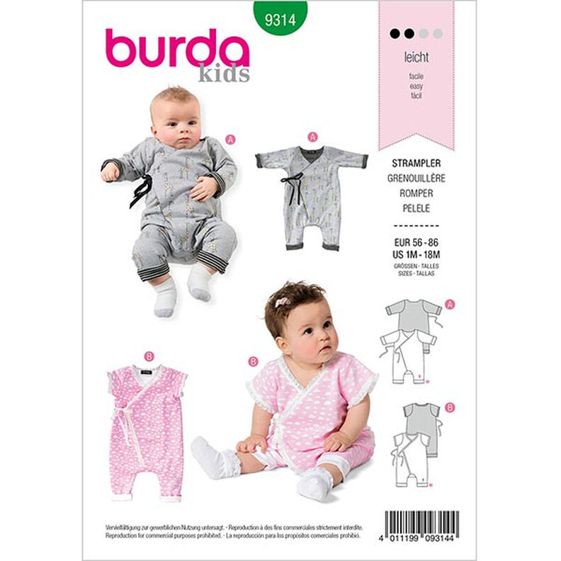 Onesie, Burda 9314 | 56-86,  image number 1