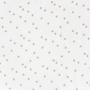 Double Gauze/Muslin Lucky clover – offwhite/pistachio, 