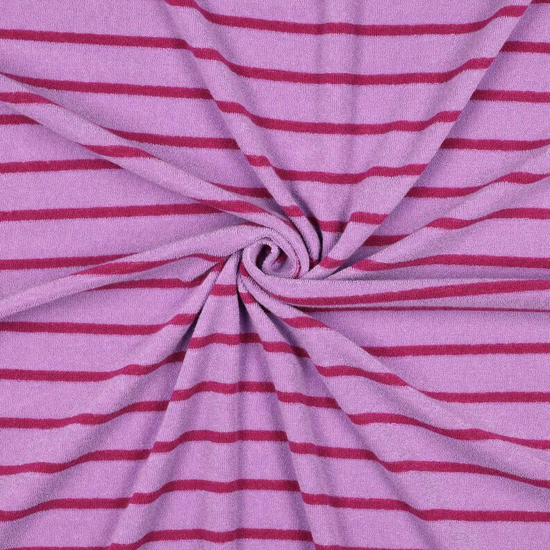 terry cloth jersey Stripes | Poppy Fabrics – pastel violet/purple,  image number 3