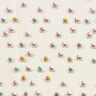 Fabric flowers shiny cotton fabric – offwhite,  thumbnail number 1