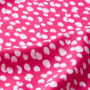 Swimsuit fabric mini polka dots – intense pink/white, 