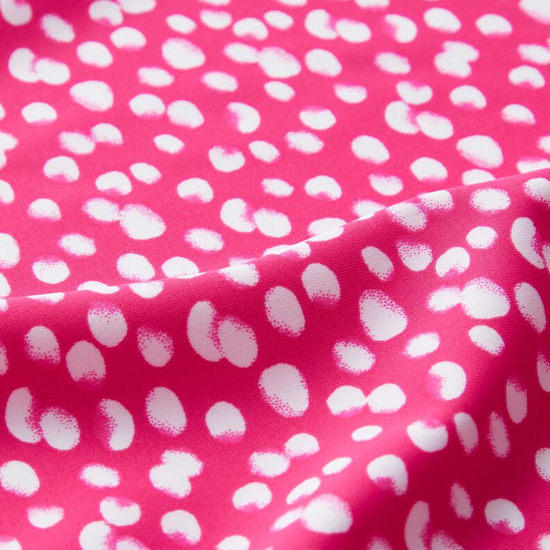 Swimsuit fabric mini polka dots – intense pink/white,  image number 2