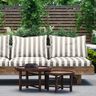 Outdoor Fabric Canvas Block Stripes – silk grey/ivory,  thumbnail number 6