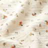 Double Gauze/Muslin flowers and hedgehogs – offwhite,  thumbnail number 2