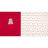Panel French Terry Christmas teddy – offwhite/red,  thumbnail number 1