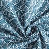 Coated Cotton abstract mini leaves – ocean blue/white,  thumbnail number 4