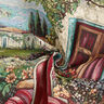 Decorative Panel Tapestry Fabric Vespa – carmine/light beige,  thumbnail number 3