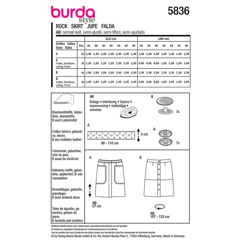 Skirt | Burda 5836 | 36-48,  image number 9