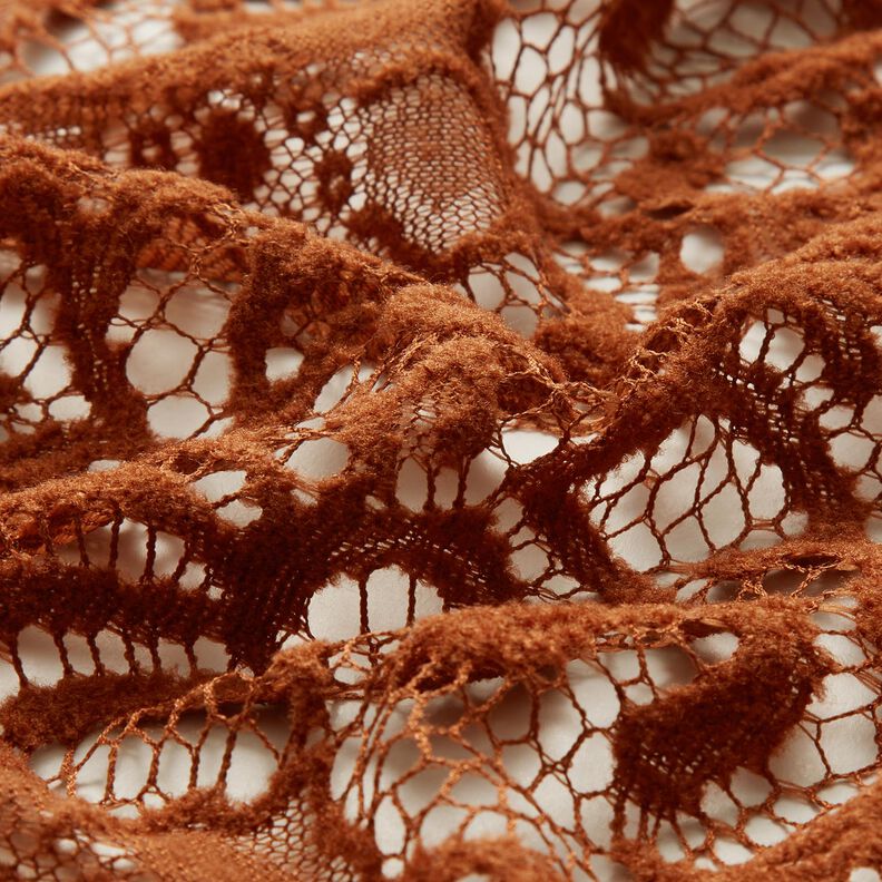 Bouclé lace flowers – copper,  image number 2