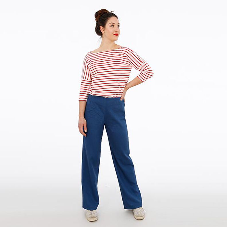 FRAU ELENA - plain trousers with a straight leg, Studio Schnittreif  | XS -  XXL,  image number 2