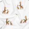 GOTS Cotton Jersey giraffe family Digital Print | Poppy Fabrics – white/light brown,  thumbnail number 2
