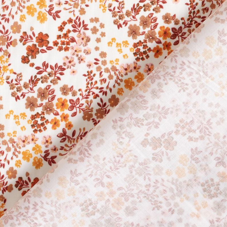 Millefleurs cotton voile – white/copper,  image number 4