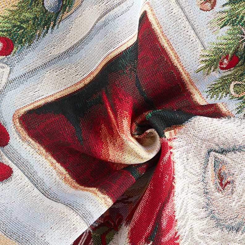 Panel Tapestry Fabric Holiday dog – green/red, image number 3
