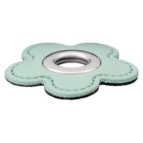 Imitation Leather Eyelet Patch Flower | Prym – mint, 