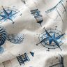 Decorative fabric Canvas Beach motifs – natural/navy blue,  thumbnail number 2