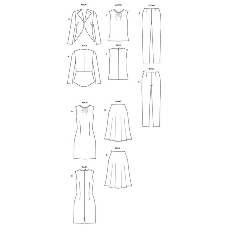 Blazer/Top/Trousers/Dress /Skirt , Butterick 6718 | 32-40,  image number 6