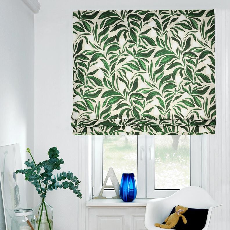 Decor Fabric Canvas sophisticated plants – dark green/natural, image number 8