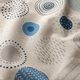 Decor Fabric Half Panama painted circles – dove blue/natural,  thumbnail number 2
