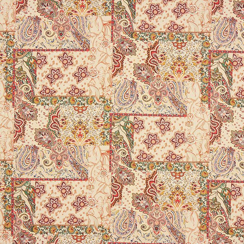 Decor Fabric Half Panama Retro Paisley – beige,  image number 1