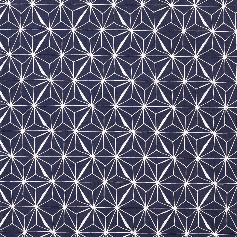 Coated Cotton graphic stars – navy blue/white,  image number 1