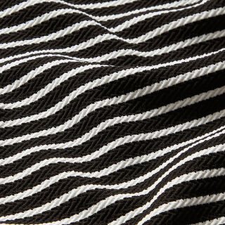 Horizontal Stripes Jacquard Jersey – black/white, 
