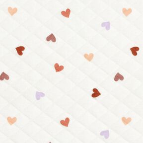 Doubleface colourful hearts – ivory, 