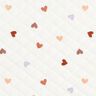 Doubleface colourful hearts – ivory,  thumbnail number 1