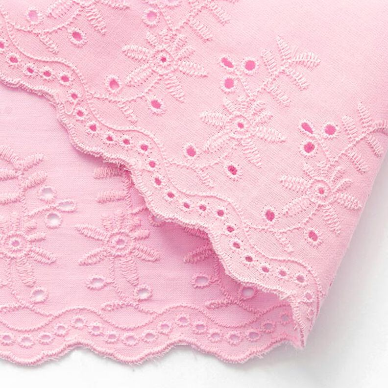 Scalloped Floral Lace Trim [ 9 cm ] – light pink,  image number 2