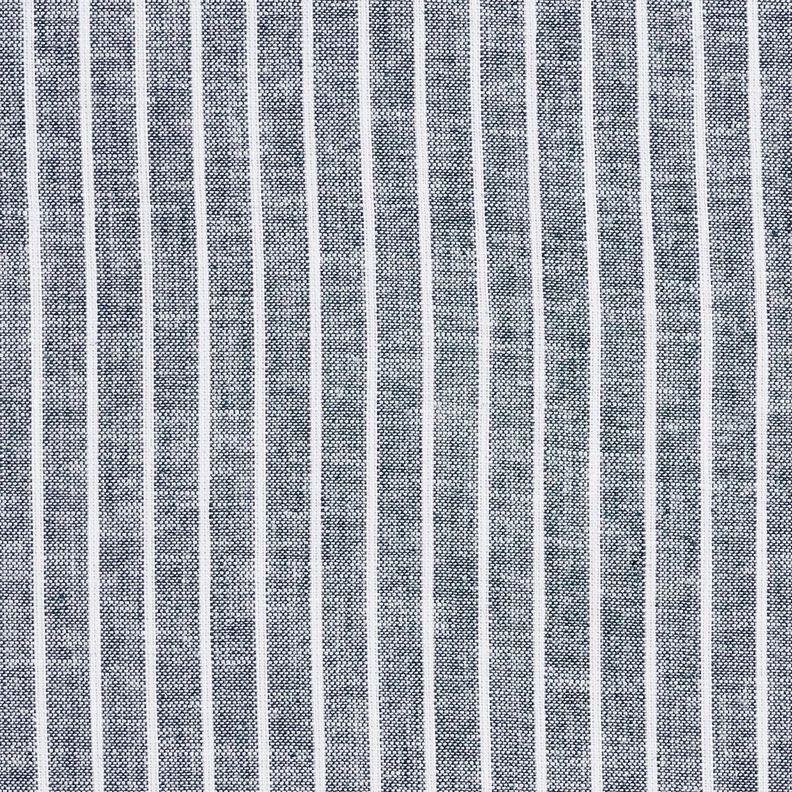 Linen Cotton Blend broad stripes – midnight blue/white,  image number 1
