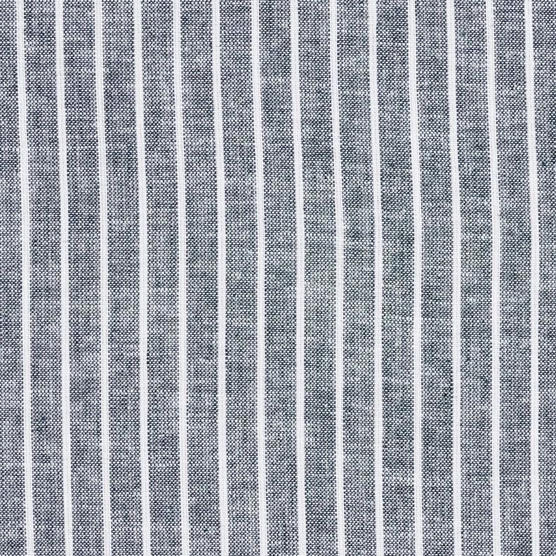 Linen Cotton Blend broad stripes – midnight blue/white, image number 1