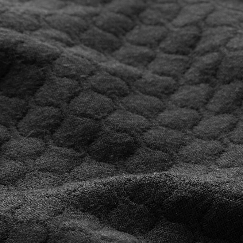 Quilted jersey waves – black, image number 3