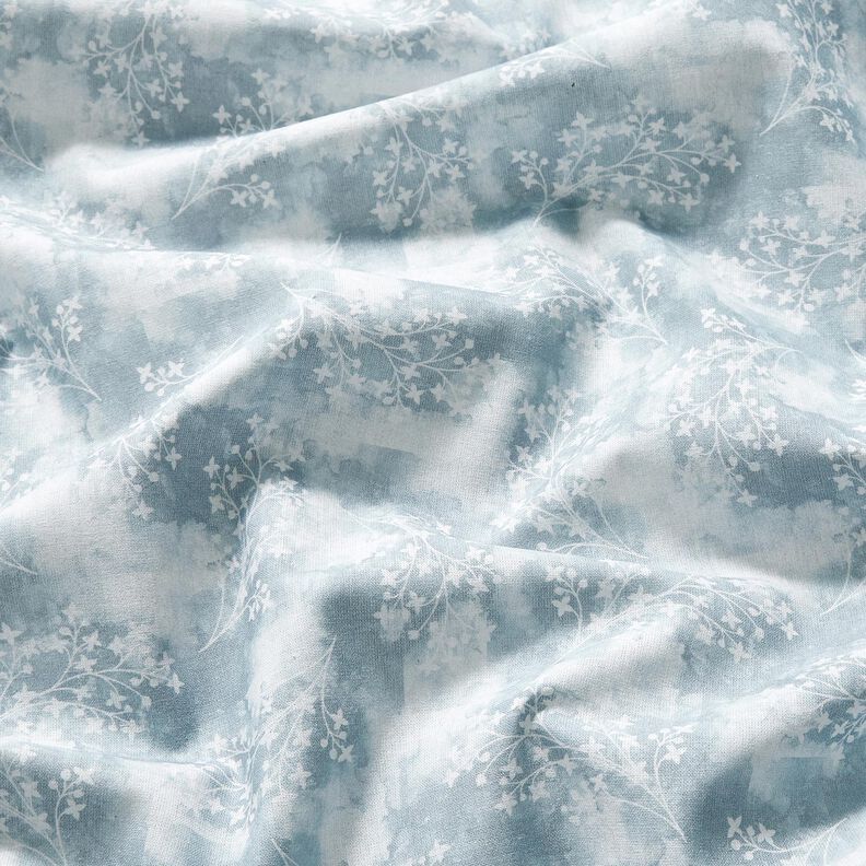 Cotton Poplin fine branches – blue, image number 2
