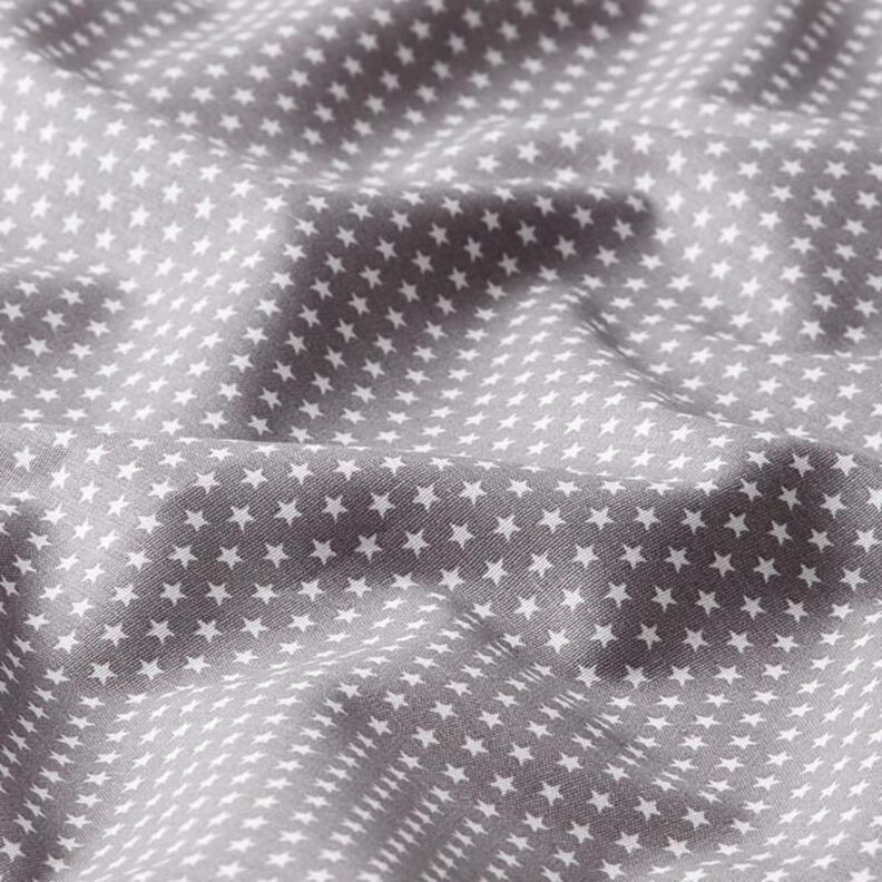Cotton Poplin Little Stars – grey/white,  image number 2