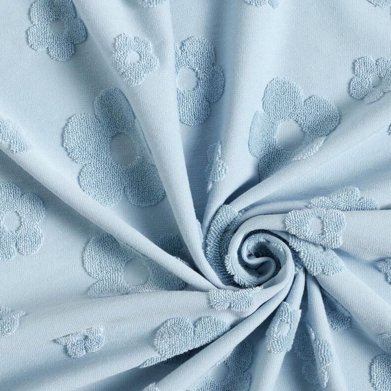 terry cloth jersey Flowers – silver blue, image number 3
