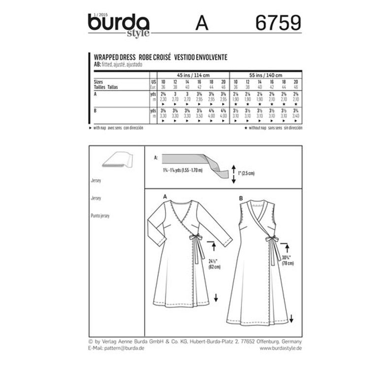 Wrapped Dress , Burda 6759,  image number 5