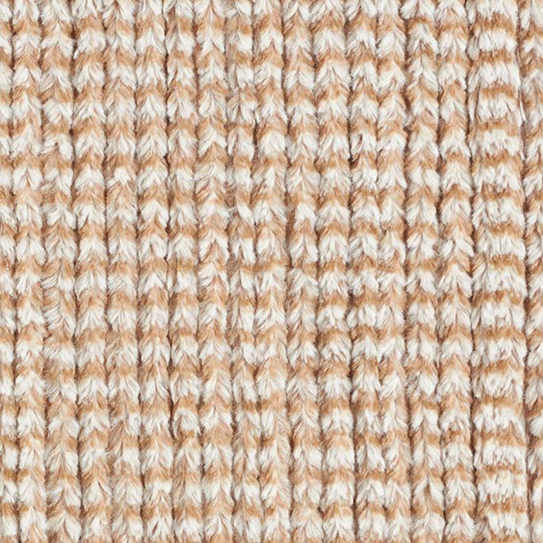 Chunky Knit-Look Faux Fur – beige,  image number 1