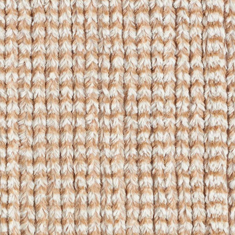 Chunky Knit-Look Faux Fur – beige,  image number 1