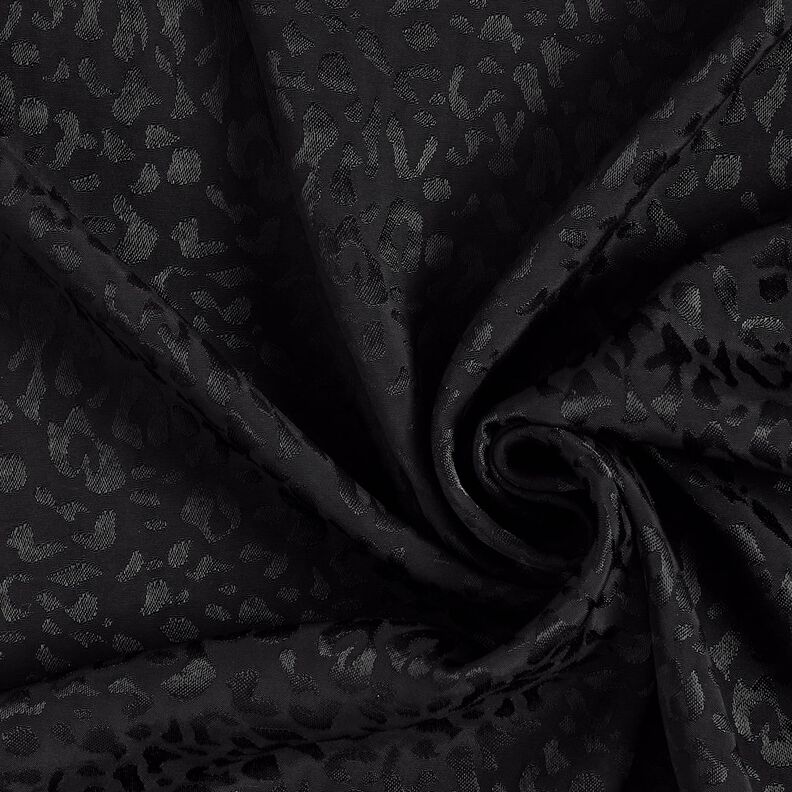 Leopard print viscose fabric – black,  image number 3