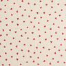 Decor Fabric Half Panama little hearts – carmine/natural,  thumbnail number 1