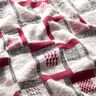 Knitted fabric graphic glitter pattern – berry/white,  thumbnail number 2